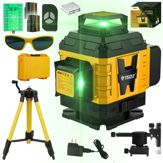 Laser croisé 4D 16 lignes 360° avec trépied 118 cm Renew Force