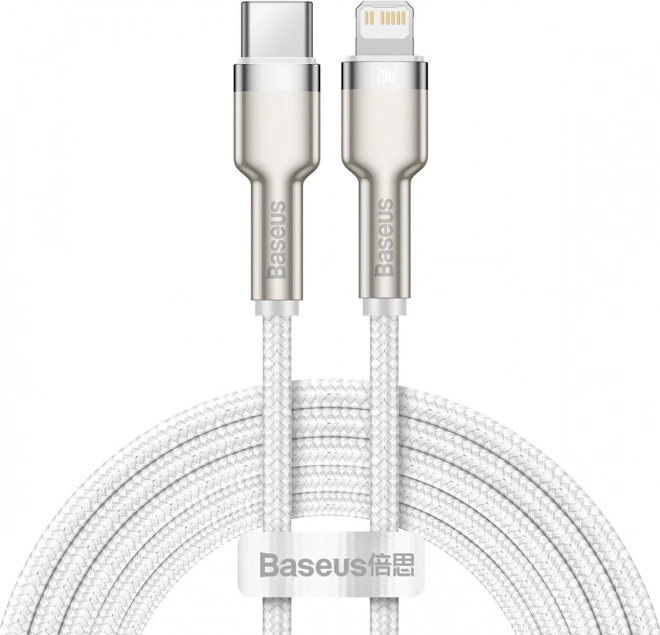 Baseus Cafule câble USB‑C vers Lightning 2 m, PD 20 W, blanc