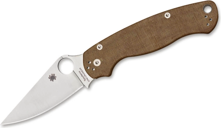 Spyderco Para Military 2 couteau de poche avec micarta marron 8,8 cm