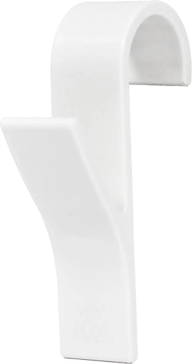 Crochets en plastique pour radiateur, blancs, lot de 2