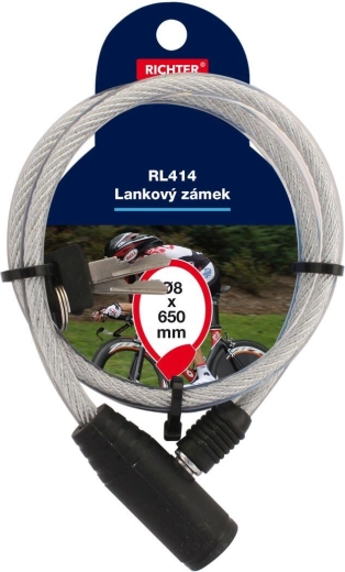 Antivol à câble 8 × 650 mm avec 2 clés RICHTER