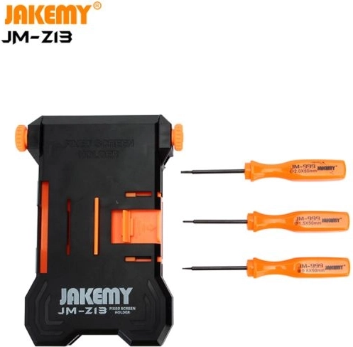 Support de montage/service pour la réparation de téléphones Jakemy + tournevis - 1 pièce