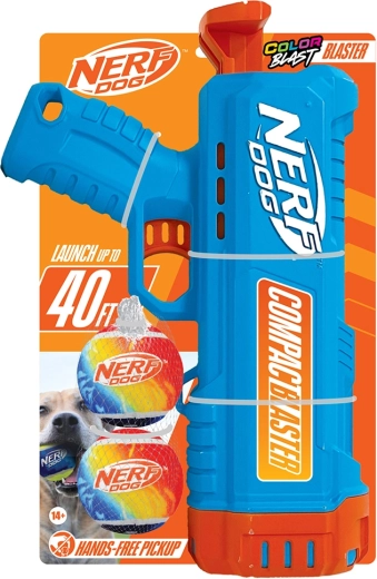 Nerf Dog blaster compact pour balles + 2 balles de tennis