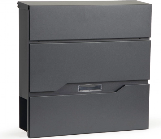 Boîte aux lettres en acier galvanisé avec porte-journaux