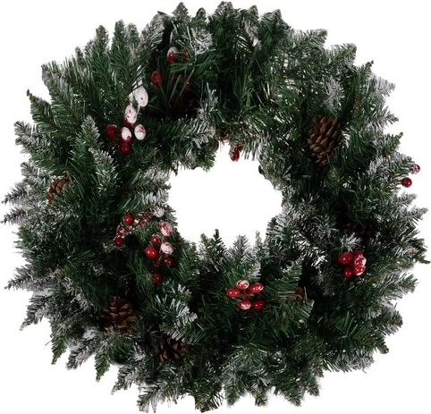 Couronne de Noël décorative enneigée Ruhhy