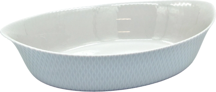 Plat à gratin ovale SMART CUISINE WAVY GRANIT 32 × 20 × 7,4 cm, gris