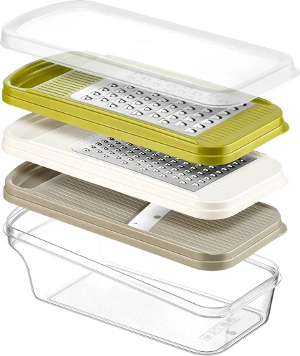 Râpe de cuisine Orion avec récipient 3 en 1