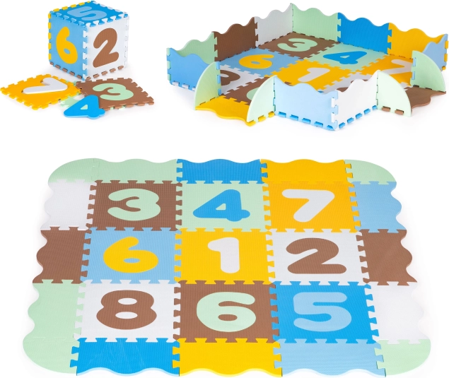 Tapis puzzle en mousse éducatif avec parc pour enfants