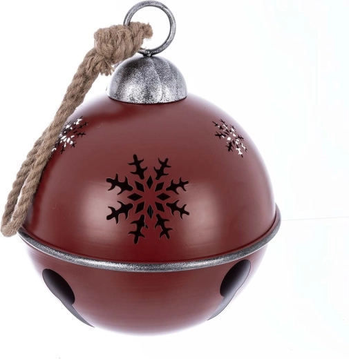 Clochette en forme de flocon de neige rouge