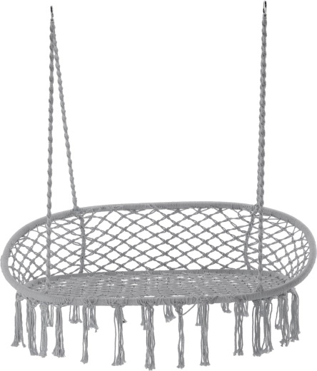 Fauteuil suspendu double gris