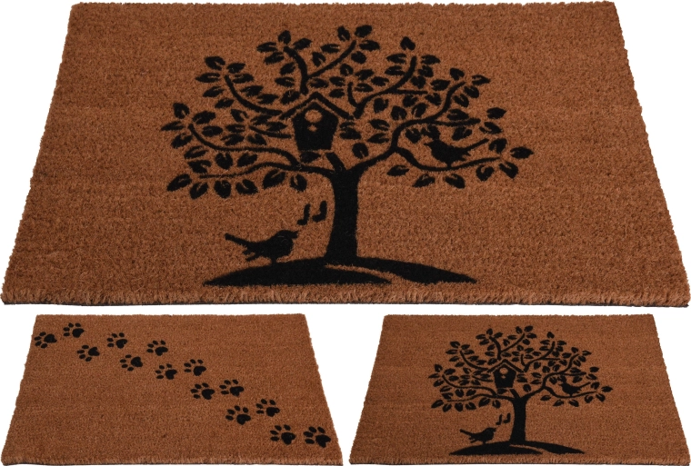 Paillasson en coco 40 × 60 cm – assortiment de décors