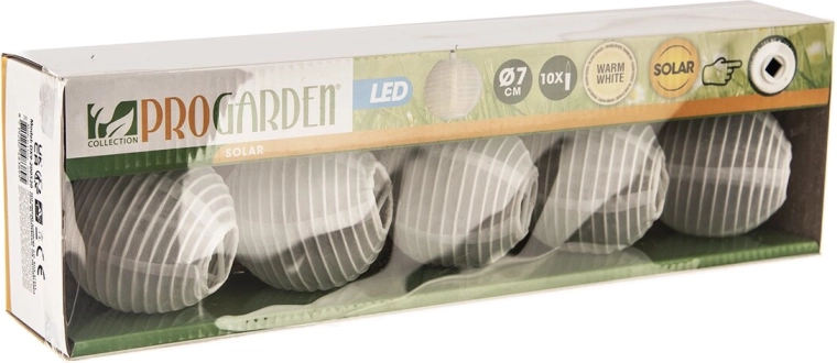 Guirlande de lanternes LED solaires blanche 10 pcs 4 m