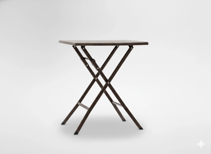 Table de camping pliante 61,5 × 61,5 × 73 cm marron