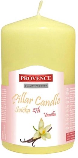 Bougie parfumée en paraffine, pilier vanille 6 × 11,1 cm