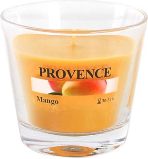 Bougie parfumée en verre PROVENCE mangue 35 heures