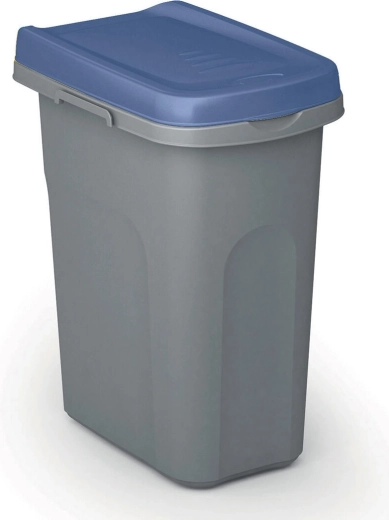 Poubelle pour tri des déchets HOME ECO SYSTEM 25 l, grise avec couvercle bleu