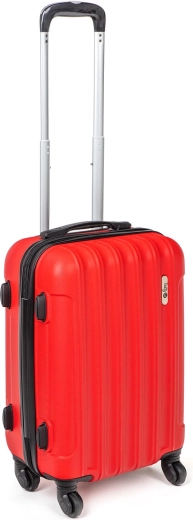 Valise de voyage rigide à roulettes en ABS rouge 37 l (20")