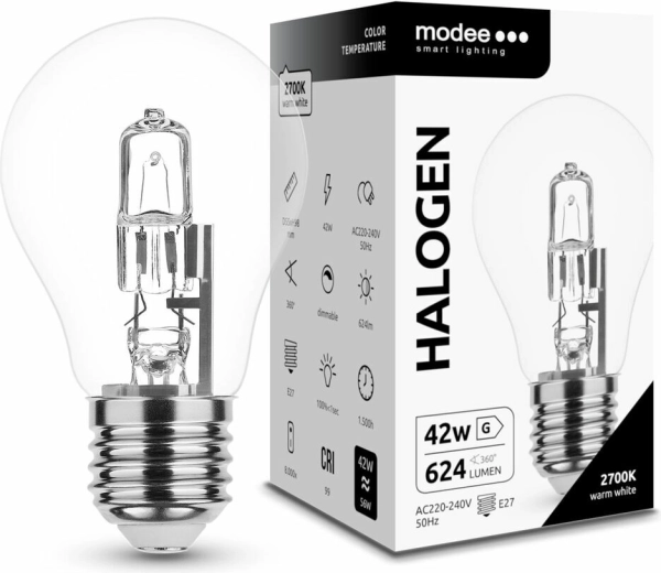 Modee ECO ampoule halogène A55 42 W E27, 624 lm, blanc chaud