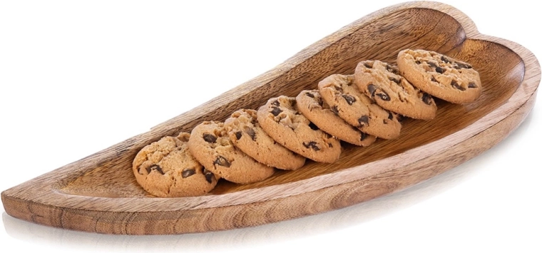 Assiette de service en bois de manguier 38 × 15,5 × 3,5 cm