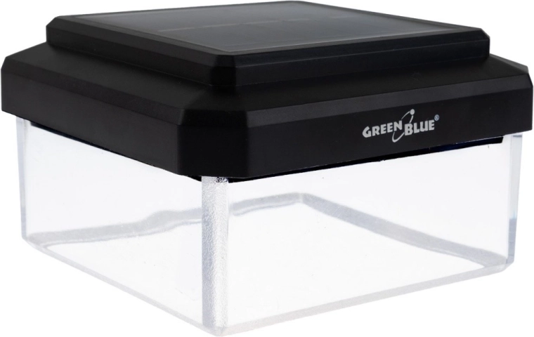 Capuchon LED solaire pour poteau 80 × 80 mm, blanc chaud 3200 K – GreenBlue