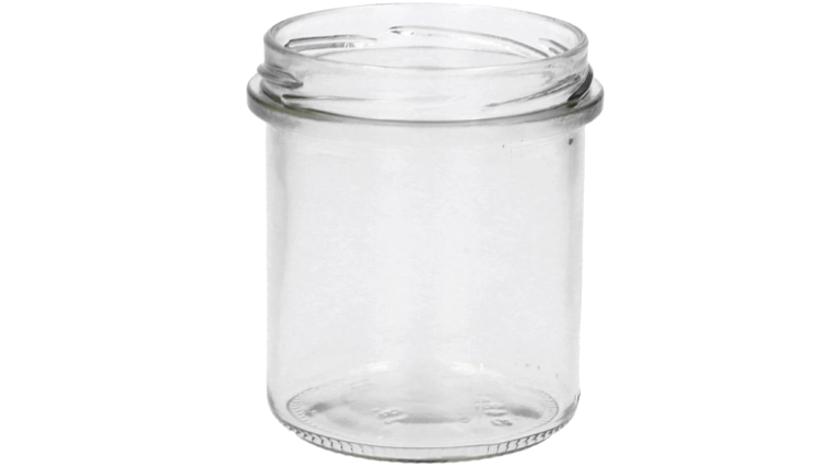 Bocal en verre 350 ml à large ouverture 82 mm