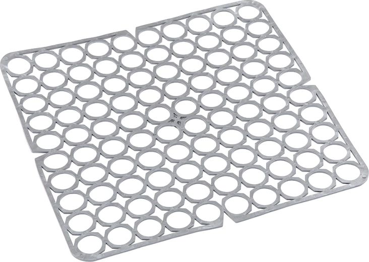 Grille élastique pour évier 27,5 × 27,5 cm argenté-gris