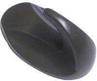 Crochets ovales autocollants marron (2 pcs)