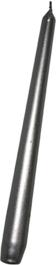 Bougie conique 24,5 cm argentée