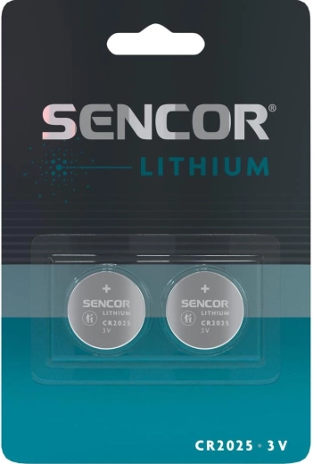 Piles bouton au lithium Sencor CR2025 3 V, 2 pièces