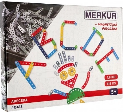 Alphabet Merkur avec support magnétique – 616 pièces