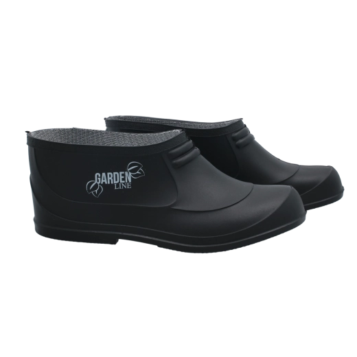 Bottes basses en caoutchouc pour homme Garden Line, noires, taille 43
