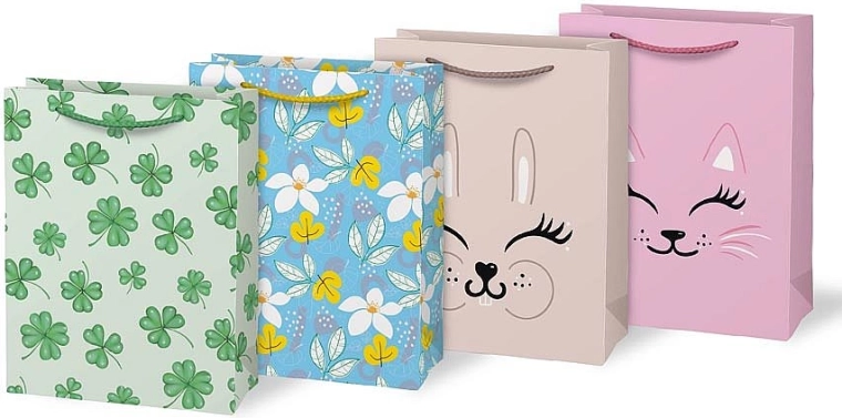 Sac cadeau en papier A5 avec impression – motifs assortis