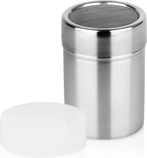 Sucrier en inox Vilde avec tamis pour sucre glace et cannelle 300 ml