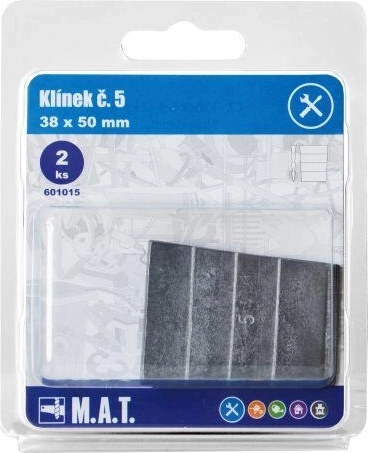 Cale en bois n° 5 38 × 50 mm, lot de 2 pcs