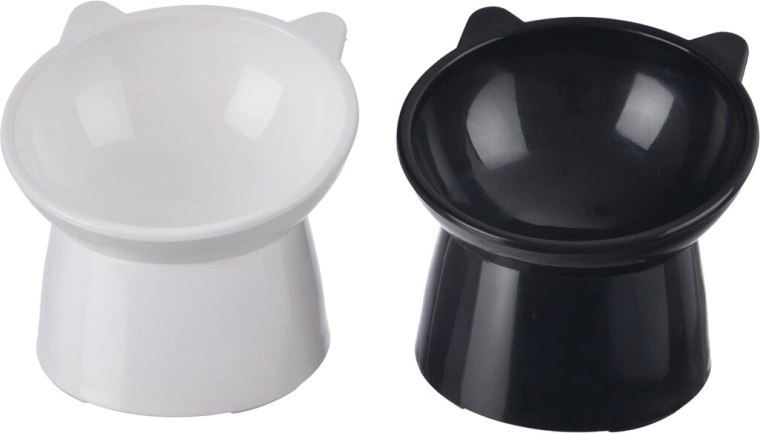 Gamelle en plastique pour chats 12 × 12 × 14 cm (2 variantes de couleur)