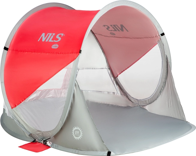 Tente de plage auto-déployante NILS Camp rouge