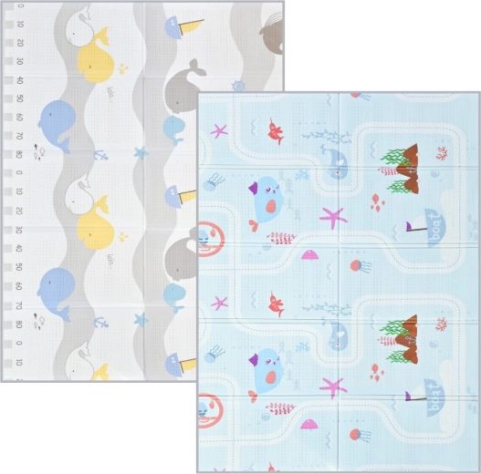 NANNA tapis de jeu pliable double face en mousse mer 200 × 150 cm