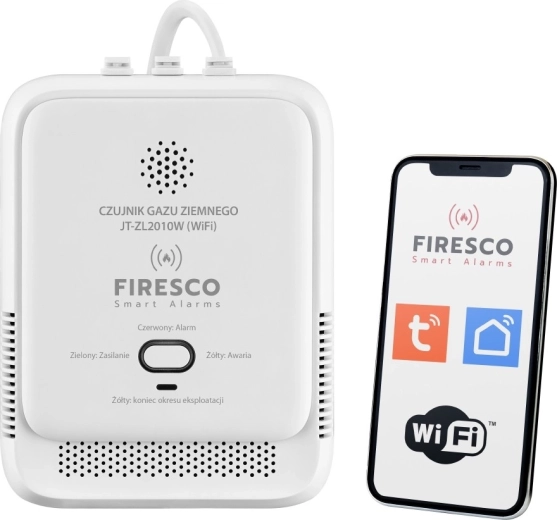 Détecteur WiFi de gaz naturel Firesco (méthane CH4) Tuya/Smart Life