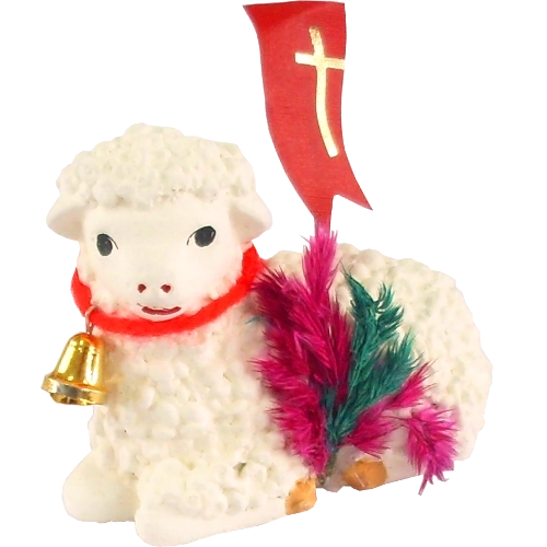 Agneau de Pâques couché en plâtre