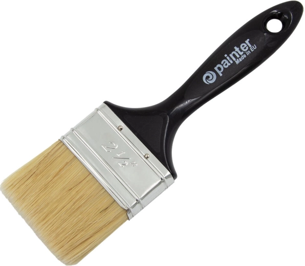 Pinceau plat de peintre 2,5″ avec manche en plastique