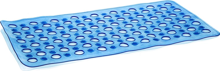 Tapis antidérapant pour baignoire Circle 68 × 37 cm bleu transparent