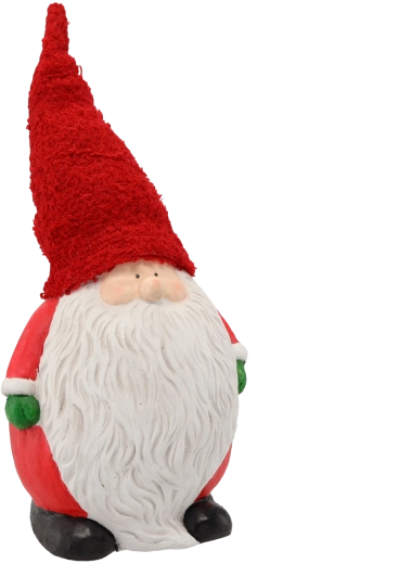 Lutin de Noël en céramique avec bonnet rouge 24 × 20,5 × 29/37 cm