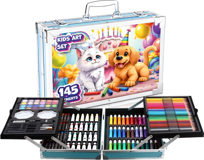 Set artistique de peinture Renew Force Pets 145 pièces dans une mallette