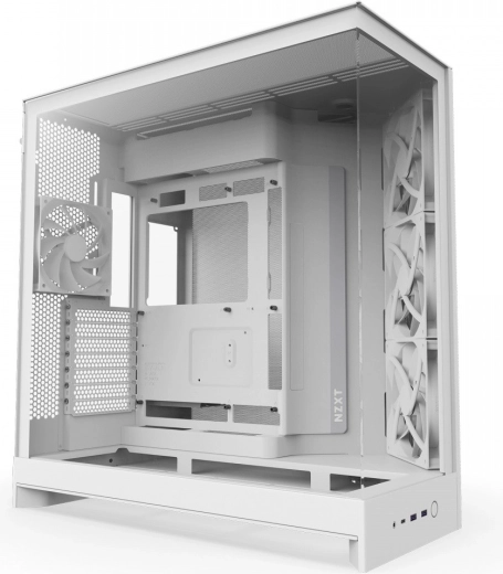 NZXT H9 Flow boîtier mid-tower blanc avec verre panoramique