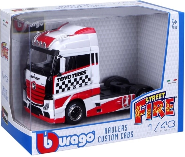 Bburago Street Fire modèle de camion Haulers Custom Cabs 1:43 assortiment - 1 pièce
