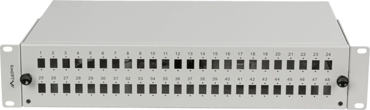 Panneau de brassage optique Lanberg 48 ports SC simplex / LC duplex pour rack 19" 2U gris