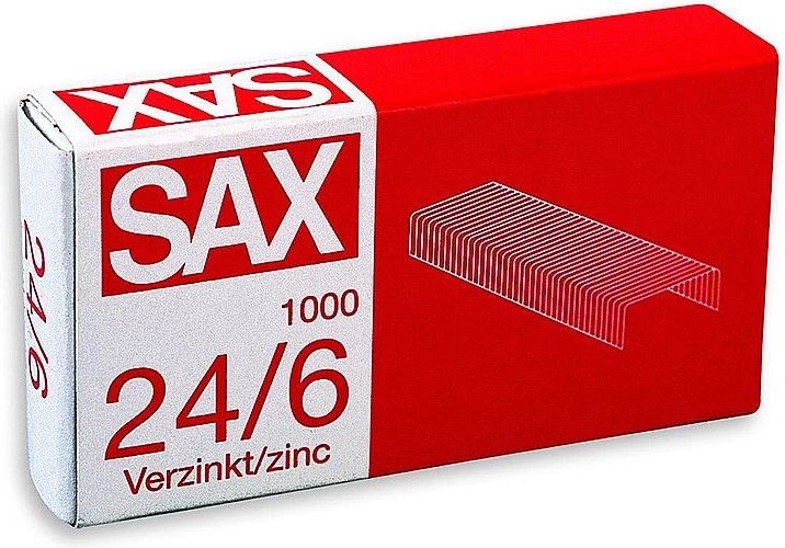 Agrafes 24/6 galvanisées, 1000 pièces