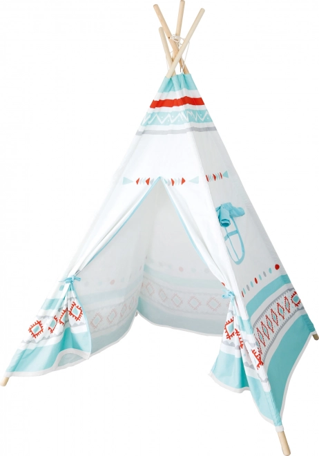 Small Foot Tipi blanc et bleu