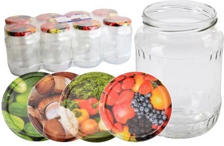 Bocaux de stérilisation 720 ml TWIST 82 avec couvercles, motifs assortis (8 pcs)