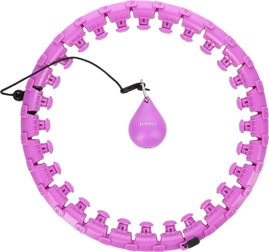 Cerceau hula hoop intelligent de massage avec poids pour affiner la taille – violet